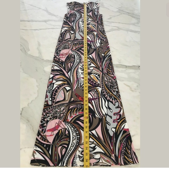 EMILIO PUCCI GRASSHOPPER PRINT MAXI DRESS US 6 / IT 40 NWTS! - Picture 11 of 12